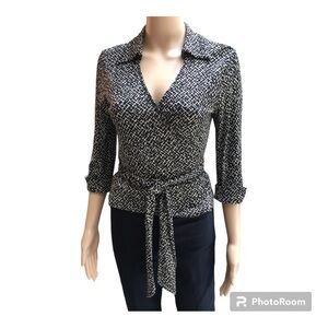 Talbots Wrap Around Blouse in P/P